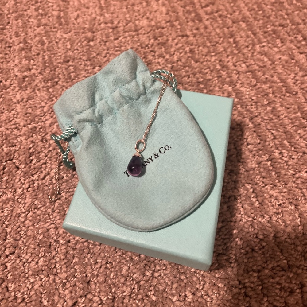 Tiffany’s Paloma Picasso 5 Carat Amethyst Drop Pendant in Sterling Silver